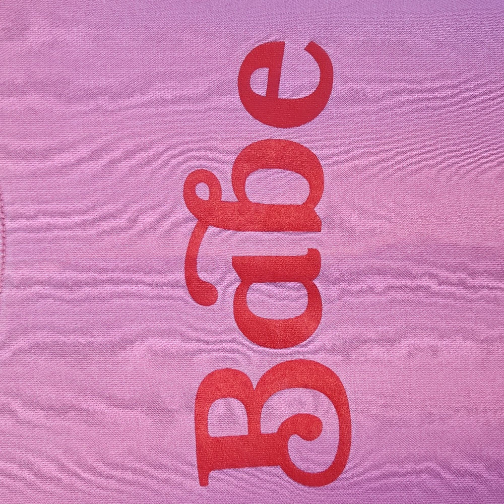 Hatch‎ Babe Pink Red Maternity Graphic Sweatshirt 0 Small Mama Pardom Oversized - Picture 3 of 6
